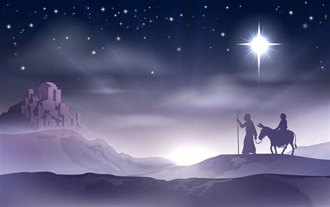 Mary And Joseph Nativity Christmas Illustration - MyChurch Sahuarita