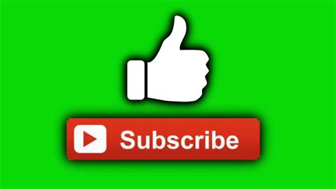 Youtube Like Subscribe Button Animation Green Screen Cartoon Video ...