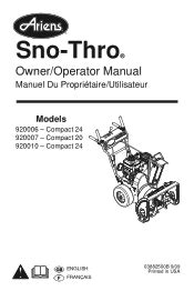 Ariens Compact 24 Manual