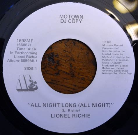 Lionel Richie - All Night Long (All Night) (1983, Vinyl) | Discogs