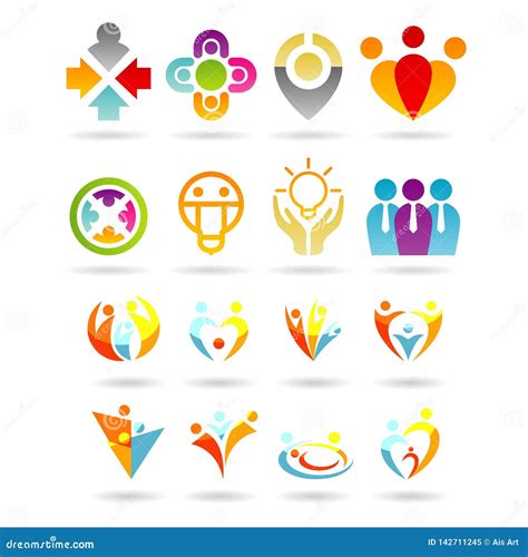 Set of Family Entrepreneur Logo Design Vector Stock Vector ...