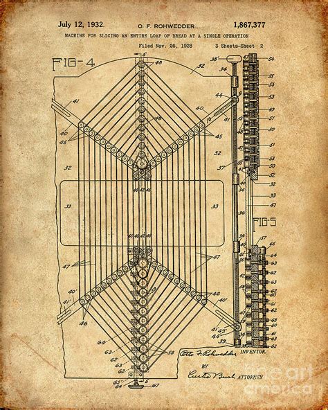 Sliced Bread Patent Print Digital Art by Visual Design - Fine Art America