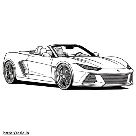 Lamborghini Huracan Spyder 2WD coloring page