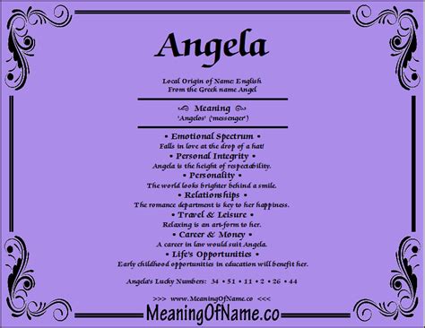 Angela - Meaning of Name