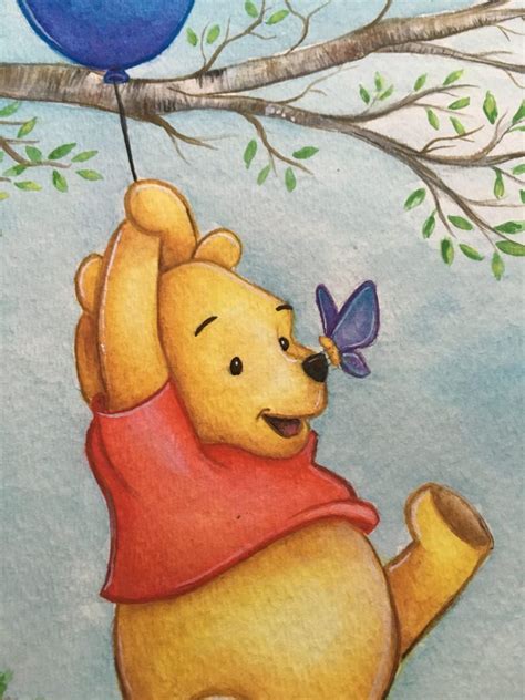 Winnie the Pooh Watercolor Painting PRINT | Etsy