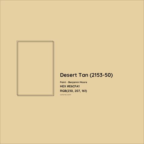 Benjamin Moore Desert Tan (2153-50) Paint color codes, similar paints ...