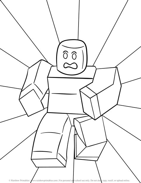 Roblox Character Coloring Page For Kids - Coloring Home