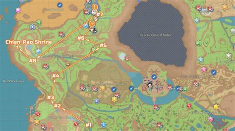 Legendary Pokémon Chien-Pao Stakes and Shrine Locations Guide Pokémon Scarlet and Violet