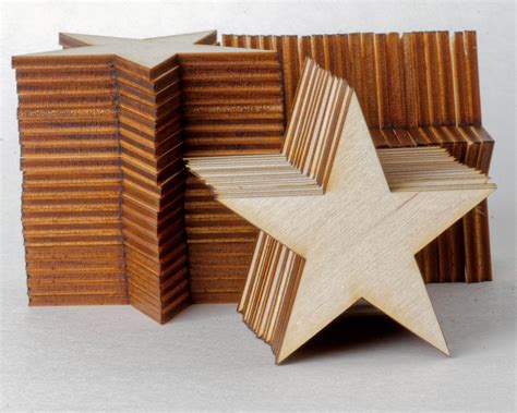 New Wooden Stars For Crafts In Selected Sizes | 54 Identical Pieces | Laser Cutting | Wood And ...