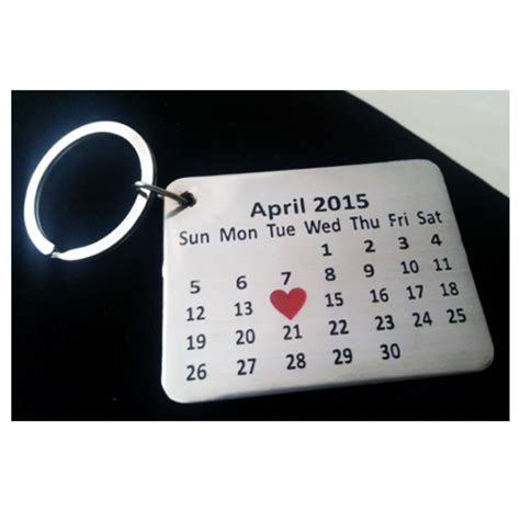 Customized Metal Keychain | The Custom Seen - Calendar Keychain