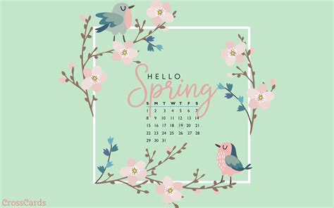 🔥 Free Download March Hello Spring Desktop Calendar Wallpaper by @vernonj65 | WallpaperSafari