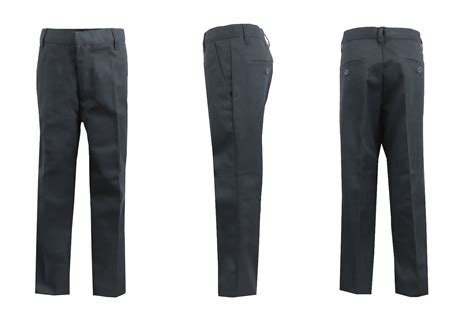 Wholesale Boys' Flat Front Uniform Pants, Grey, Size 10 - DollarDays