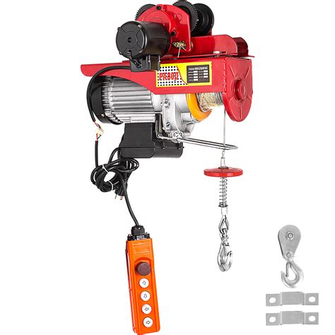 VEVOR VEVOR 800Kg/1700Lbs Electric Trolley Hoist 1300W Electric Hoist Winch Double 12M/40Ft ...