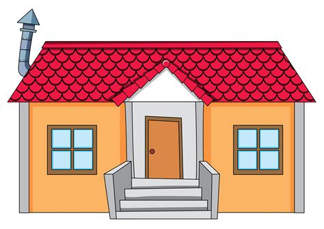 A simple house on white background 433245 Vector Art at Vecteezy