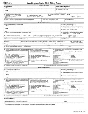 2019-2024 Form WA DOH 422-020 Fill Online, Printable, Fillable, Blank ...