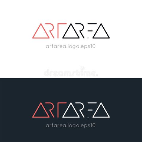 Stylish Minimalistic Text Logo for Art Area Stock Vector - Illustration of card, company: 81468336