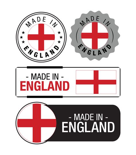 Set of Made in England labels, logo, England Flag, England Product Emblem 23118815 Vector Art at ...