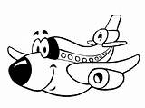 Happy Airplane Coloring Page  Free Printable Pages For Kids sketch template