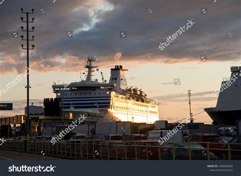 Vehicles Waiting Board Cross Channel Ferry Stock Photo (Edit Now) 1586648992