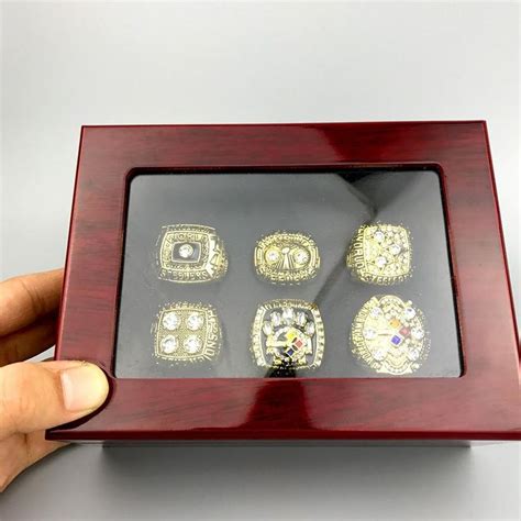 6 Piece Pittsburgh Steelers Super Bowl Sports Team Championship Ring ...