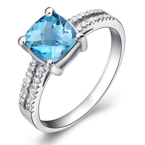 Sterling silver blue topaz rings - telecomsilope