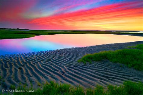 Sunset at Paines Creek Beach on Cape Cod