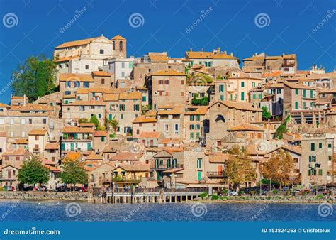 Anguillara Sabazia Historic Center Editorial Stock Photo - Image of ...