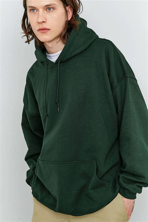 UO Forest Green Oversized Hoodie | Green hoodie men, Hoodie outfit men, Green hoodie