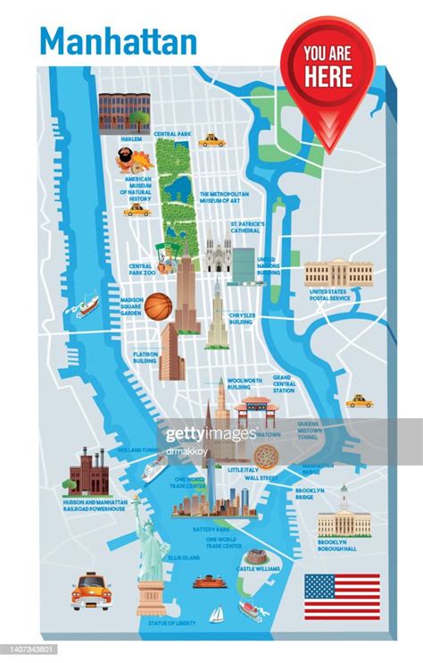 Manhattan Guide Map You Are Here High-Res Vector Graphic - Getty Images