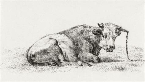 Lying cow (1825) by Jean | Free Photo Illustration - rawpixel