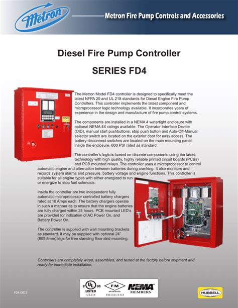 Diesel Fire Pump Controller SERIES FD4