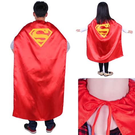 Superman Superhero Halloween Costume Adult or Kids Superhero Capes Red ...