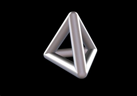 004 Mathart - Platonic Solids - Tetrahedron 01 - 10 cm 3D model 3D printable | CGTrader