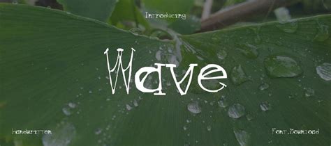 Wave Font Download | Free Font.Download