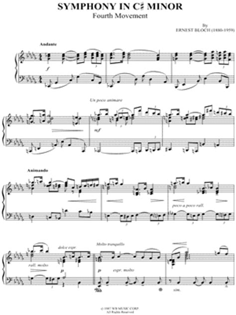 Ernest Bloch Sheet Music Downloads at Musicnotes.com