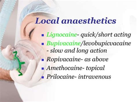 Types of anesthesia