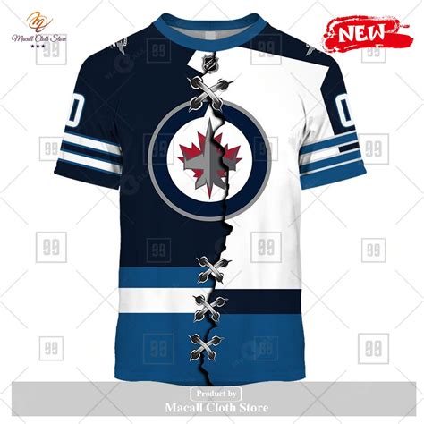 Personalized NHL Winnipeg Jets Mix Color Jersey 2023 Hoodie Sweatshirt 3D - Macall Cloth Store ...