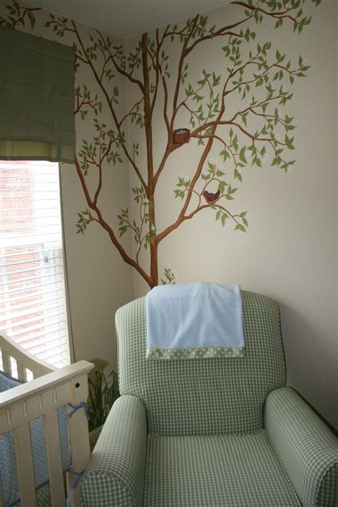 Painted tree mural Boy Room, Kids Room, Baby Nursery Decor, Nursery ...