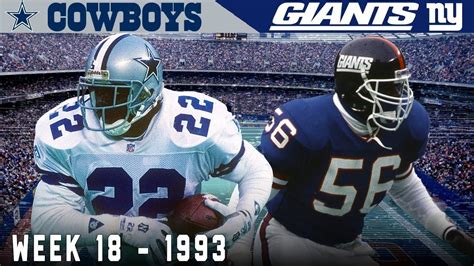 The Emmitt Smith Game! (Cowboys vs. Giants, 1993) | NFL Vault ...