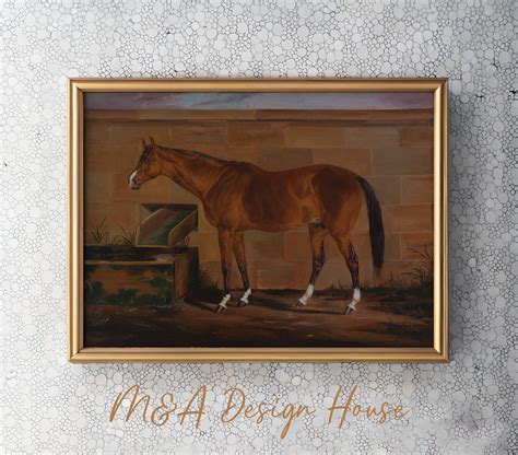 Portrait of Lexington, Vintage Horses Print, Horse Wall Art, Farmhouse ...