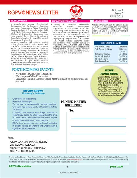 University's Newsletter