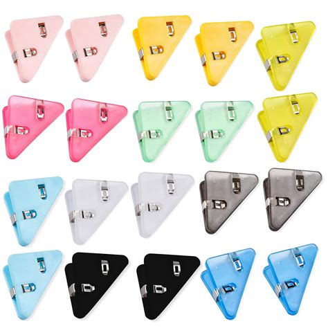 20pcs Corner Paper Clip Prevent Books Curling,Triangle Book Page Corner Clips Bookmark for ...