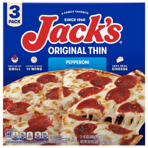 Jack's® Pepperoni Original Crust Frozen Pizza, 3 pk / 14.3 oz - Kroger