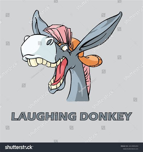 Laughing Donkey Vector Logo Design Stock Vector (Royalty Free ...