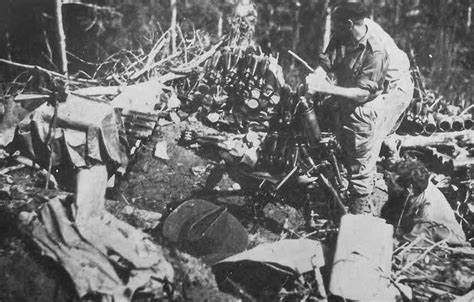 Australian Mortar at Wewak, New Guinea