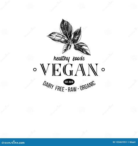 Vegan logo design stock vector. Illustration of diet - 123461951