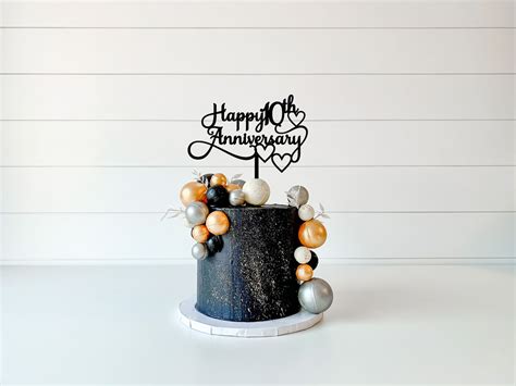 Happy 10th Anniversary Svg Cake Topper. Happy 10th Anniversary - Etsy UK