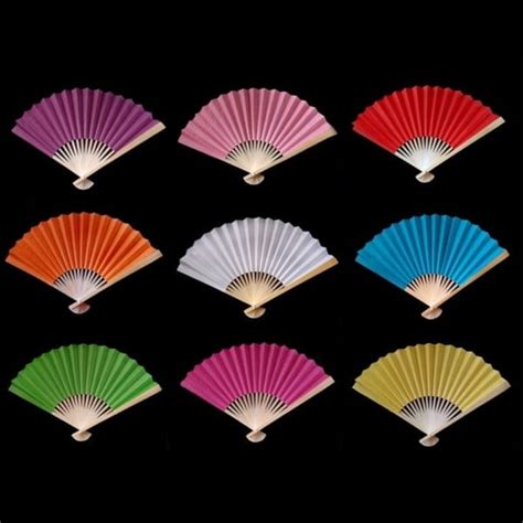 Colored Premium Paper Hand Fans | Shop | Japanese Style