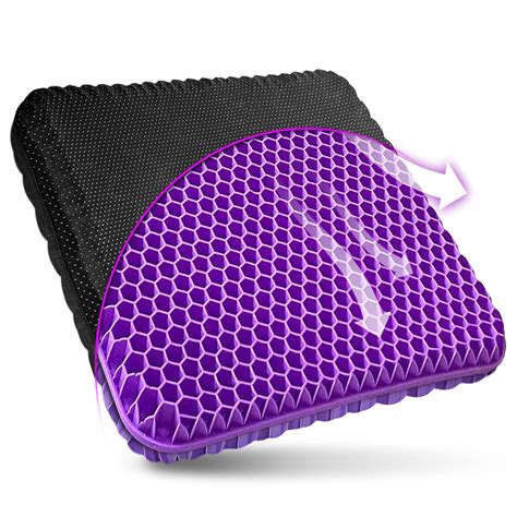 Buy Gel Seat Cushion for Long Sitting Pressure for Back, Sciatica, Coccyx, Tail Pain Wheelchair ...