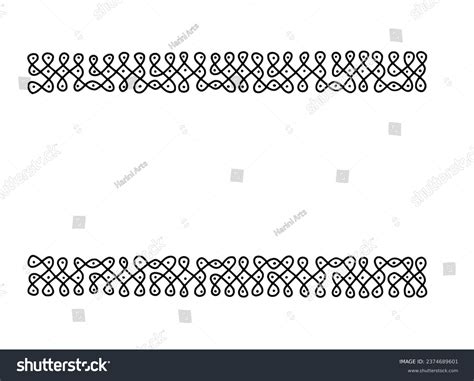 Kolam Border Rangoli Kolam Dots Stock Vector (Royalty Free) 2374689601 | Shutterstock